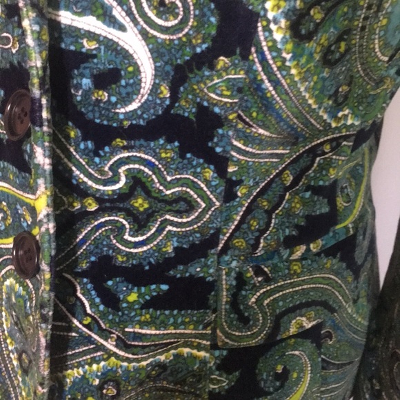 Talbots velvet paisley jacket - Picture 2 of 5